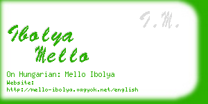 ibolya mello business card